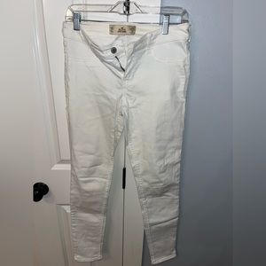 Hollister Super Skinny jeans (white) waist: 27” inseam length: 31”